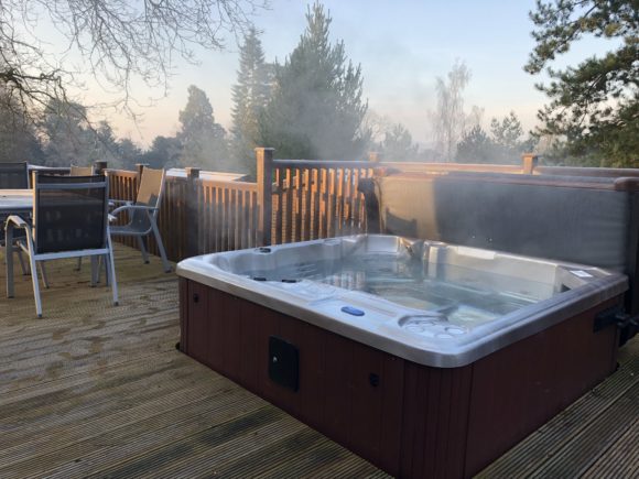 Hot tub at Sandybrook Park - Luxury lodge breaks